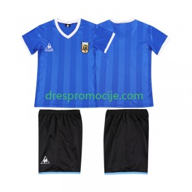 Argentina Dres Retro Dječji Gostujući 1986 Kratkih Rukava